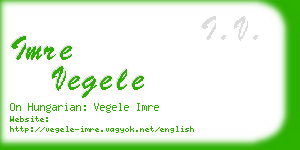 imre vegele business card